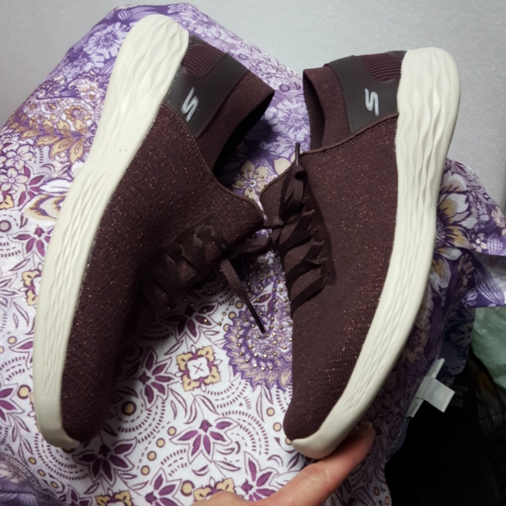 ❤️👟NWOT Women's Skechers purple shoes size 10.5❤️👟 - Picture 5 of 12